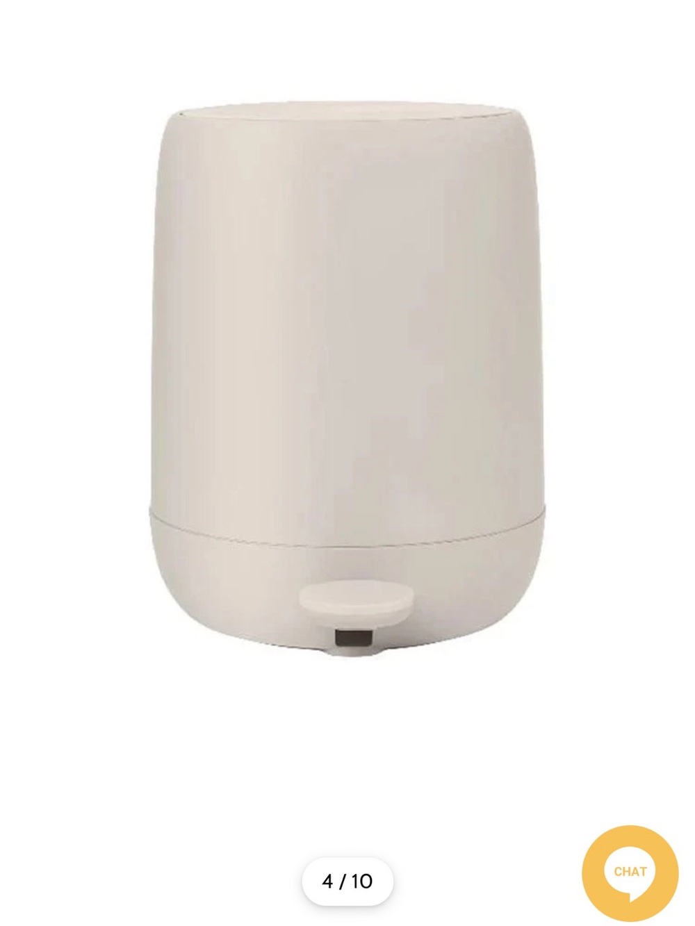 Neutral Cream Touch-Top Home Trash Can